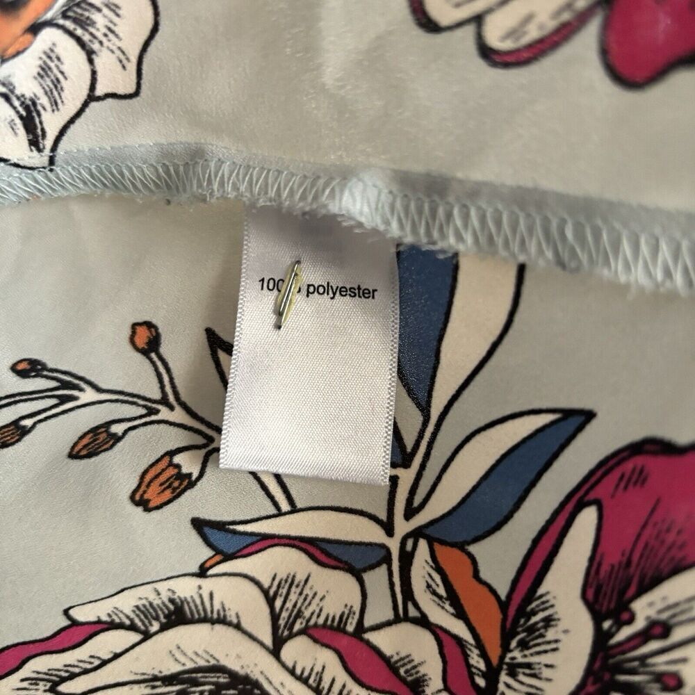Maurices Tunic Top Womens Medium Multicolor Floral Print Popover V Neck Blouse - Picture 8 of 9